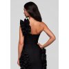 Večerní šaty LA-OM-DLR240 (Velikost XS, Barva Černá)