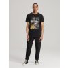 Pánské potištěné tričko JACKALSS C S1820 (Velikost M, Barva Černá)