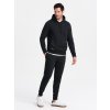 Men's BASIC tracksuit set kangaroo sweatshirt + joggers -  V2 Z85 (Velikost M, Barva Olivová)