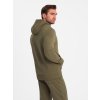 Men's BASIC tracksuit set kangaroo sweatshirt + joggers -  V2 Z85 (Velikost M, Barva Olivová)