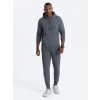 Men's BASIC tracksuit set kangaroo sweatshirt + joggers -  V2 Z85 (Velikost 2XL, Barva Olivová)
