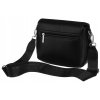 Dámská messenger taška z ekokůže se širokým popruhem (Barva Černá)