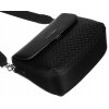 Dámská messenger taška z ekokůže se širokým popruhem (Barva Černá)