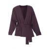 Sako bez límce, úpletové, otevřené B297 (Velikost S/M, Barva Vínová)