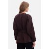 Sako bez límce, úpletové, otevřené B297 (Velikost S/M, Barva Vínová)