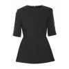 Úpletový peplum top B305 (Velikost S, Barva Vínová)