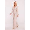 Dlouhý overal elegantní na večer M883 (Velikost S, Barva Béžová)
