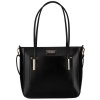 Módní, velká dámská taška z ekologické kůže (Barva Černá)