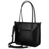Módní, velká dámská taška z ekologické kůže (Barva Černá)