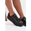 Dámské tenisky z pravé kůže GOE OO2N4004 (Velikost 38, Barva Černá)
