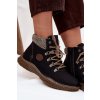 Zateplené kotníkové boty trapery dámské  Zenaya (Velikost 38, Barva Černá)