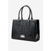 Lakovaná kabelka s vyraženým vzorem NOBO BAG6150-M20 (Velikost ONE SIZE, Barva Černá)