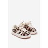 Sportovní tenisky Dětské Leoparda  Amelle (Velikost 30, Barva Béžový, Odstíny hnědé a béžové)