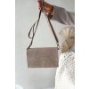 Kabelka z přírodního semiše  Mirine (Velikost ONE SIZE, Barva Béžová)