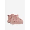Dětské sněhule s jahodami  Gracina (Velikost 30, Barva Růžová)