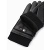 Pánské kožené rukavice s dotykovou funkcí V1 OM-ACGL-0128 (Velikost M, Barva Černá)