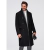 Pánský dvouřadý vlněný kabát V2 OM-COWC-0133 (Velikost S, Barva Černá)