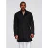 Pánský kabát se strukturovaným vzhledem a stojáčkem V1 OM-COWC-0136 (Velikost S, Barva Černá)