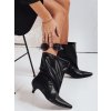 Dámské široké kozačky na mini podpatku ZY1200 (Velikost 38, Barva Černá)