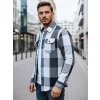 Pánská košile flanelová kostkovaný vzor  DX2673 (Velikost M, Barva Černá)