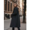 Dámský zimní kabát dlouhý oversize  NY0765z (Velikost S, Barva Černá)