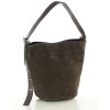 Kožená kabelka, hobo taška, přírodní kůže (Barva Černá)
