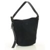 Kožená kabelka, hobo taška, přírodní kůže (Barva Černá)