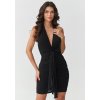 Smyslné černé minišaty M912 (Barva Černá, Velikost S)