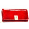 Velká dámská peněženka z lakované kůže (Barva Červená)