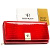 Velká dámská peněženka z lakované kůže (Barva Červená)