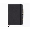 Zápisník B5 s tečkovaným potiskem a elastickým zapínáním (Barva Černá)