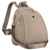 dámský batoh z polyesteru, vybavený dalším popruhem (Barva Béžová)