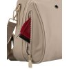dámský batoh z polyesteru, vybavený dalším popruhem (Barva Béžová)