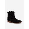 Zazoo 2326 Sametové Dámské Nazouvací Botky (Velikost 38, Barva Černá)