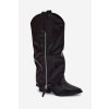 Kozaki Kovbojky Na Slučku Z Eko Kůže  Palira (Velikost 38, Barva Černá)