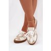 Kožené dámské polobotky typu barefoot Zazoo N1341 bílo (Velikost 38, Barva Zlatá)