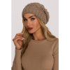 Pletená čepice s copánkovým vzorem M897 (Velikost ONE SIZE, Barva Béžová)