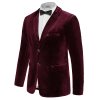 Pánské elegantní sametové sako pro společenské příležitosti (Barva (varianta) Černá, Velikost L)