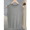 Dámský elastický pletený top bez rukávů v moderním střihu (Barva (varianta) Šedá, Velikost ONE SIZE)