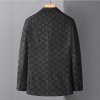 Pánské elegantní společenské sako (Barva (varianta) Black and grey, Velikost 4XL)