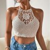 Dámský sexy crop top s třásněmi a krajkou (Barva (varianta) 3 white, Velikost ONE SIZE)
