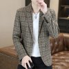 Pánské elegantní kostkované sako (Barva (varianta) Šedá, Velikost M)