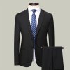 Pánský elegantní business oblek (Barva (varianta) blue  2 buckle, Velikost 2XL)
