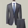Pánský elegantní business oblek (Barva (varianta) blue  2 buckle, Velikost 2XL)