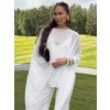Dámský dvoudílný set top a volný elegantní přehoz (Barva (varianta) Bílá, Velikost L)