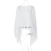 Dámský dvoudílný set top a volný elegantní přehoz (Barva (varianta) Bílá, Velikost L)