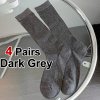 Dámské jednoduché módní podkolenky (Barva (varianta) 8 Pairs Dark grey, Velikost ONE SIZE)