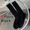 Dámské jednoduché módní podkolenky (Barva (varianta) 8 Pairs Dark grey, Velikost ONE SIZE)