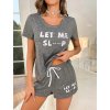 Dámské pohodlné domácí pyžamo (Barva (varianta) Šedá, Velikost S)