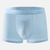 Pánské prodyšné bezešvé boxerky s gumou (Barva (varianta) M063-2-Light gray, Velikost 3XL)